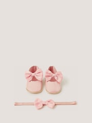 Monsoon baby corsage laarsjes & hoofdband set - Afbeelding 1 van 2