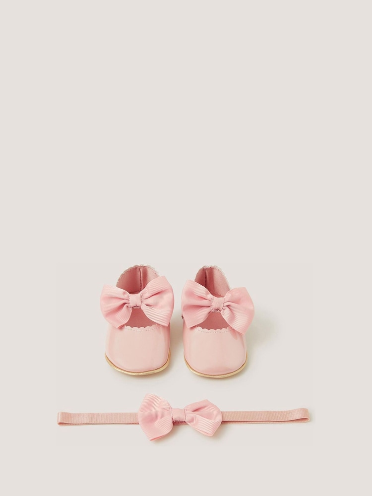 Monsoon baby corsage laarsjes & hoofdband set - Afbeelding 1 van 2