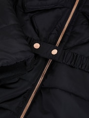 Monsoon Black Bow Hooded Puffer Coat - Image 3 of 3