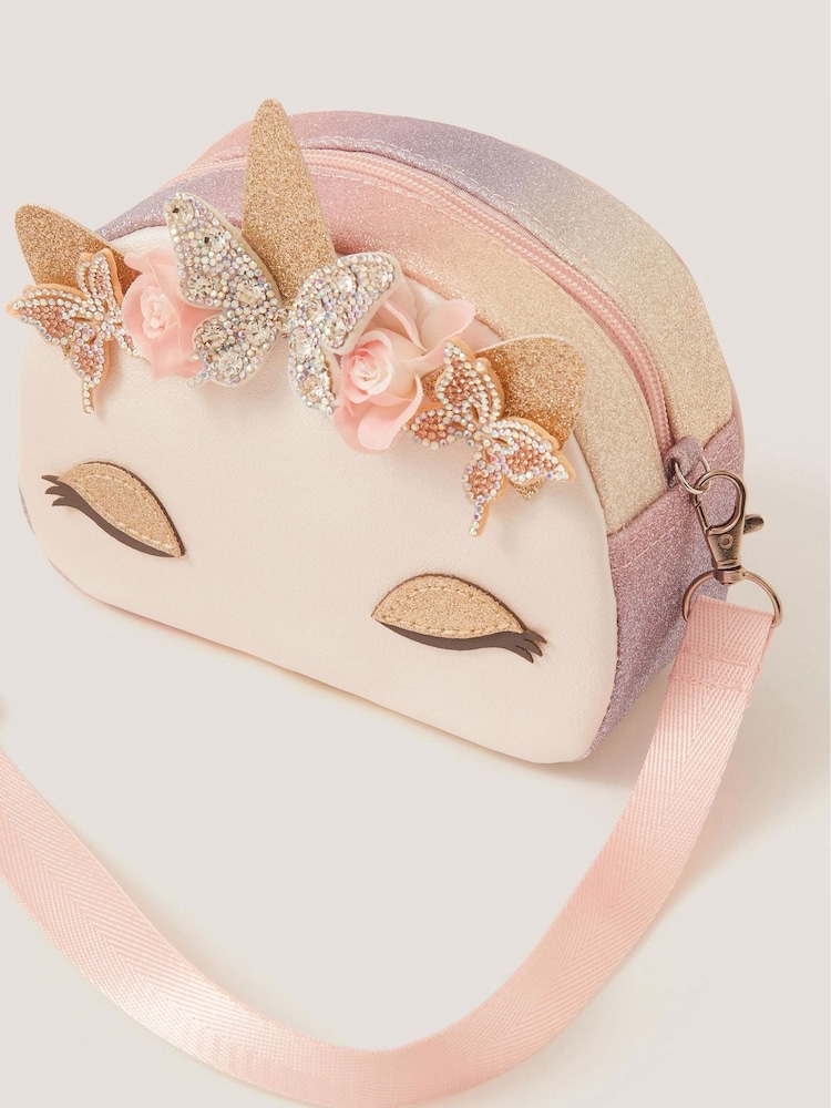 Monsoon Pink Unicorn Multi Use Bag - Image 2 of 2 Monsoon Pink Unicorn Multi Use Bag - Image 2 of 2