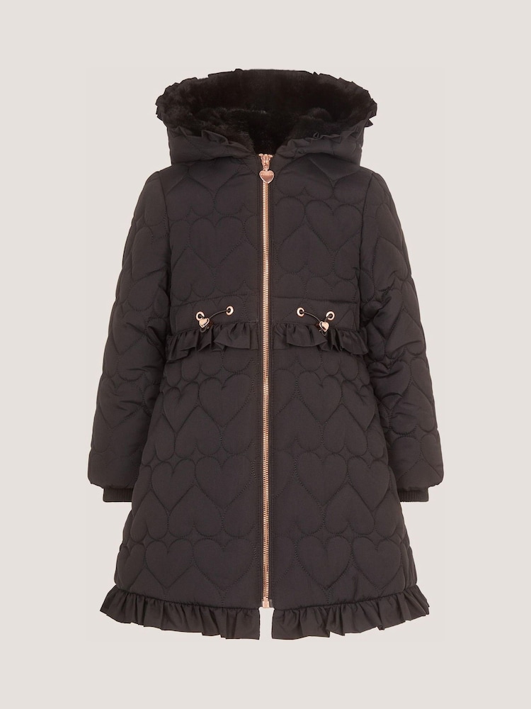 Monsoon Harriett Heart Quilted Coat - Larawan 1 ng 2