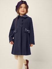 Monsoon Blue Scallop Collar Coat - Image 1 of 3