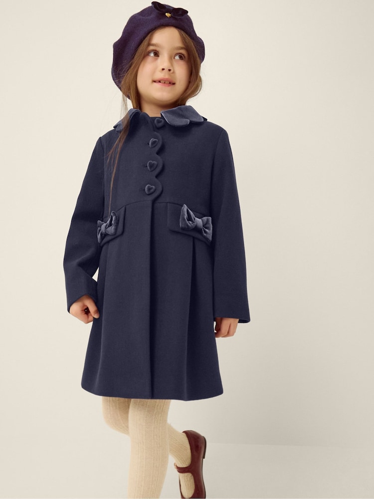 Monsoon Blue Scallop Collar Coat - Image 1 of 3 Monsoon Blue Scallop Collar Coat - Image 1 of 3