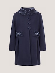 Monsoon Blue Scallop Collar Coat - Image 2 of 3