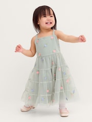 Monsoon Green Baby Luna Emb Thea Dress - Image 1 of 4