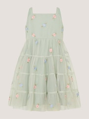 Monsoon Green Baby Luna Emb Thea Dress - Image 2 of 4