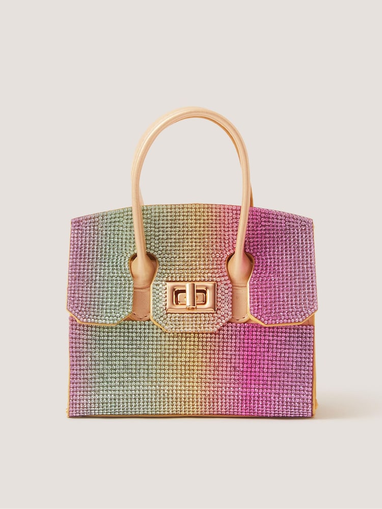 Monsoon Gold Clara Rainbow Diamanté Bag - Image 1 of 2 Monsoon Gold Clara Rainbow Diamanté Bag - Image 1 of 2