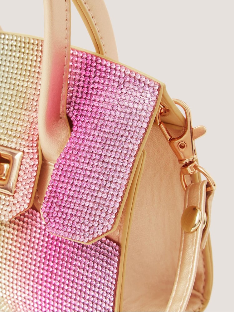 Monsoon Gold Clara Rainbow Diamanté Bag - Image 2 of 2 Monsoon Gold Clara Rainbow Diamanté Bag - Image 2 of 2