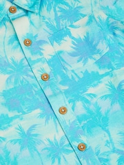 Camisa de manga corta con estampado de palmeras azul Monsoon - Imagen 3 de 3