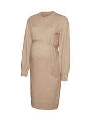 Mamalicious Maternity Long Sleeve Knitted Belted Dress - Bild 4 von 4