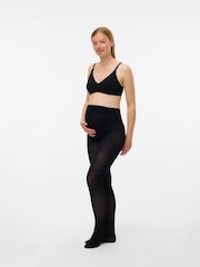 Mamalicious Black Maternity 200 Denier Tights 2 Pack - Image 2 of 6