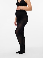Mamalicious Black Maternity 200 Denier Tights 2 Pack - Image 3 of 6