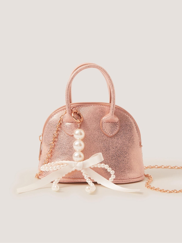 Monsoon Gold Amelia Pearl Charm Bag - Image 1 of 2 Monsoon Gold Amelia Pearl Charm Bag - Image 1 of 2