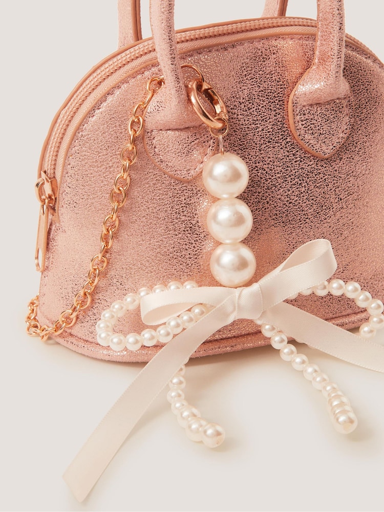 Monsoon Gold Amelia Pearl Charm Bag - Image 2 of 2 Monsoon Gold Amelia Pearl Charm Bag - Image 2 of 2