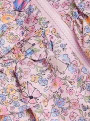 Monsoon Pink Baby Bunny Floral Print Raincoat - Image 2 of 2