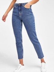 Blau - Only Cropped-Straight-Jeans mit hohem Bund - Bild 1 von 3