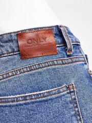 Blau - Only Cropped-Straight-Jeans mit hohem Bund - Bild 3 von 3