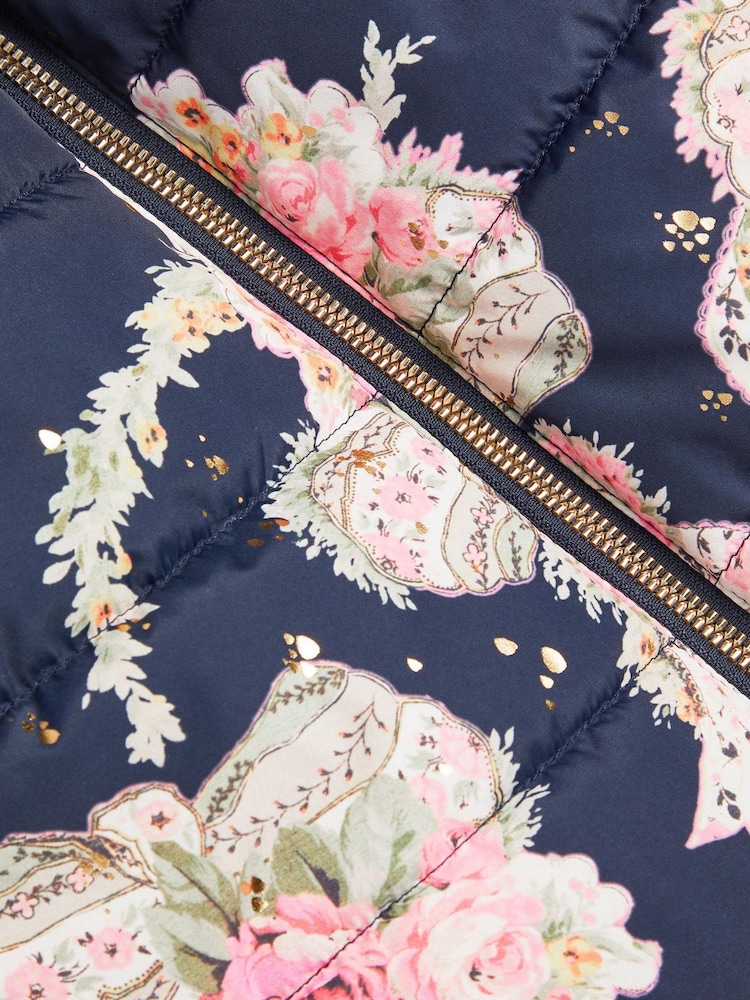 Monsoon Aurora Floral Print Puffer Coat - Larawan 2 ng 2