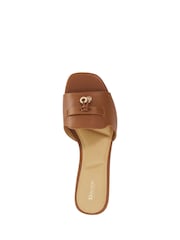 Қоңыр - Dune London былғары Lindo күнделікті сандалдар - 4суретінің 4 суреті