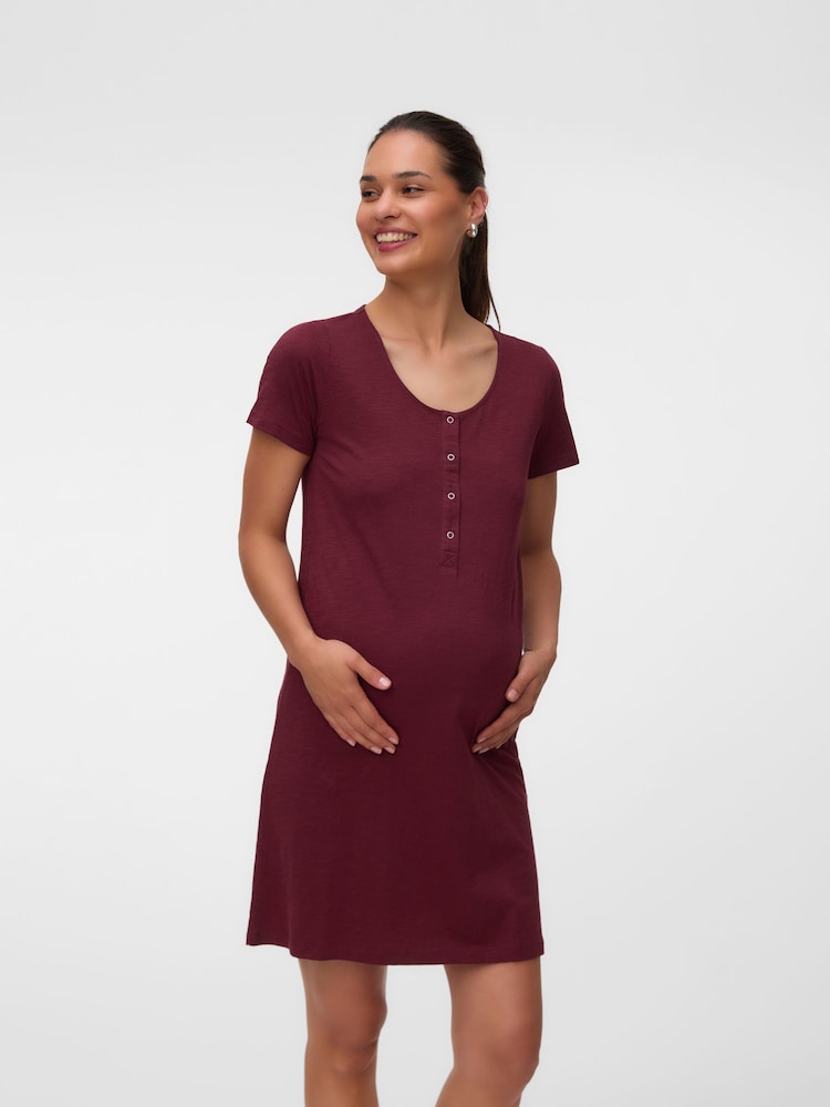 Mamalicious Red Maternity And Nursing Nightie - Image 1 of 6