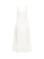 Kaffe White KAgertrud Eyelet-Hem Midi Dress - Image 6 of 6
