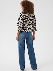 Kaffe Brown Kaviky 3/4 Sleeve Blouse - Image 5 of 8