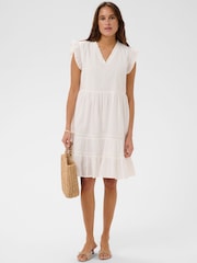 Kaffe Natural KAvalerie V-Neck Sleeveless Dress - Image 2 of 6