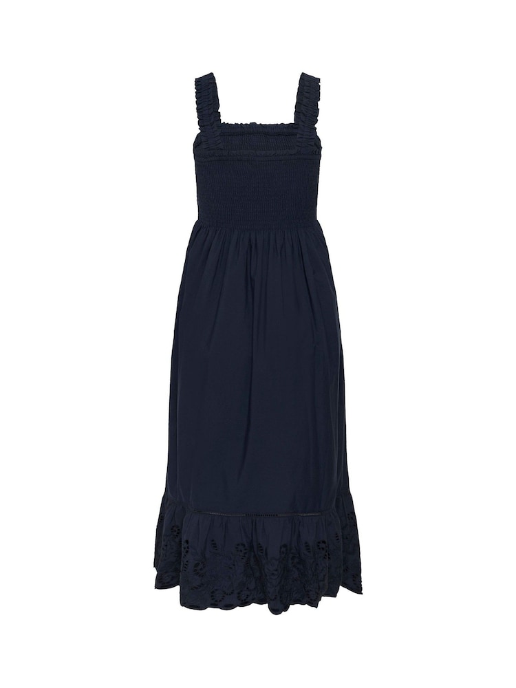 Kaffe Blue KAgertrud Eyelet-Hem Midi Dress - Image 5 of 5 Kaffe Blue KAgertrud Eyelet-Hem Midi Dress - Image 5 of 5