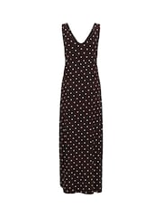 Kaffe Brown KAbella V-Neck Sleeveless Maxi Dress - Image 7 of 7