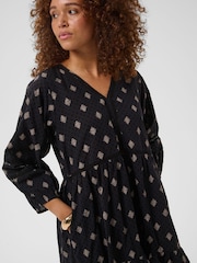 Kaffe Black Kawila V-Neck Dress - Image 4 of 7