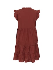 Kaffe Brown Kavalerie V-Neck Sleeveless Dress - Image 6 of 6