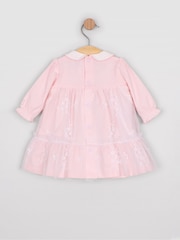 Emile Et Rose Pink Molly - Jersey Dress With Embroidered Tulle Overlay & Tights - Image 3 of 6