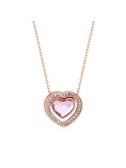 Jon Richard Rose Gold Radiance Collection Dancing Heart Pendant Necklace - Image 1 of 1