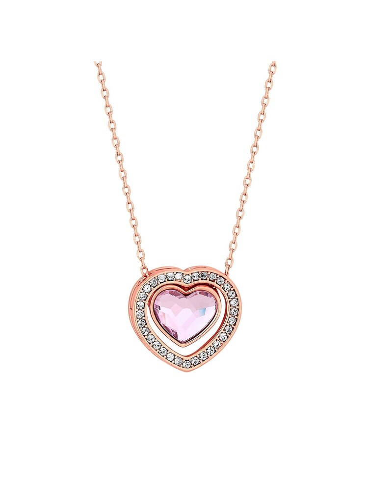 Jon Richard Rose Gold Radiance Collection Dancing Heart Pendant Necklace - Image 1 of 1