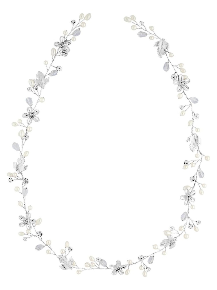 Jon Richard Silver Mia Pearl And Crystal Long Hair Vine - Image 1 of 2 Jon Richard Silver Mia Pearl And Crystal Long Hair Vine - Image 1 of 2