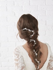 Jon Richard Silver Mia Pearl And Crystal Long Hair Vine - Image 2 of 2