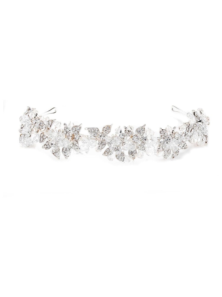 Jon Richard Silver Emery Silver Plated Leaf And Bead Statement Headband - Gift Pouch - Image 1 of 3 Jon Richard Silver Emery Silver Plated Leaf And Bead Statement Headband - Gift Pouch - Image 1 of 3