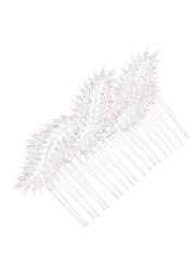 Jon Richard Silver Fern Pave Silver Plated Leaf Comb - Gift Pouch - Image 1 of 1
