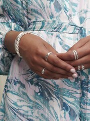 Simply Silver Sterling Silver 925 Wedding Band Sized Ring - Image 1 of 2