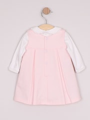 Emile Et Rose Pink Mitzi - Pinafore Dress With Embroidered Bows, Pleats and Body Vest or Top - Image 3 of 7