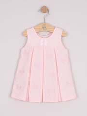 Emile Et Rose Pink Mitzi - Pinafore Dress With Embroidered Bows, Pleats and Body Vest or Top - Image 4 of 7