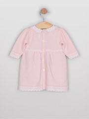 Emile Et Rose Pink Millie - Knitted Dress With Crocheted Edges, Large Collar & Tights - Image 3 of 5