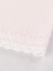 Emile Et Rose Pink Millie - Knitted Dress With Crocheted Edges, Large Collar & Tights - Image 5 of 5