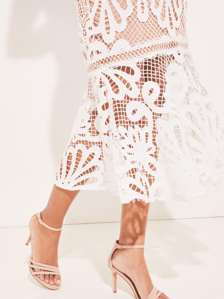 Lipsy Nude Pink Regular Fit Skinny Mid Heel Sandal - Image 3 of 4