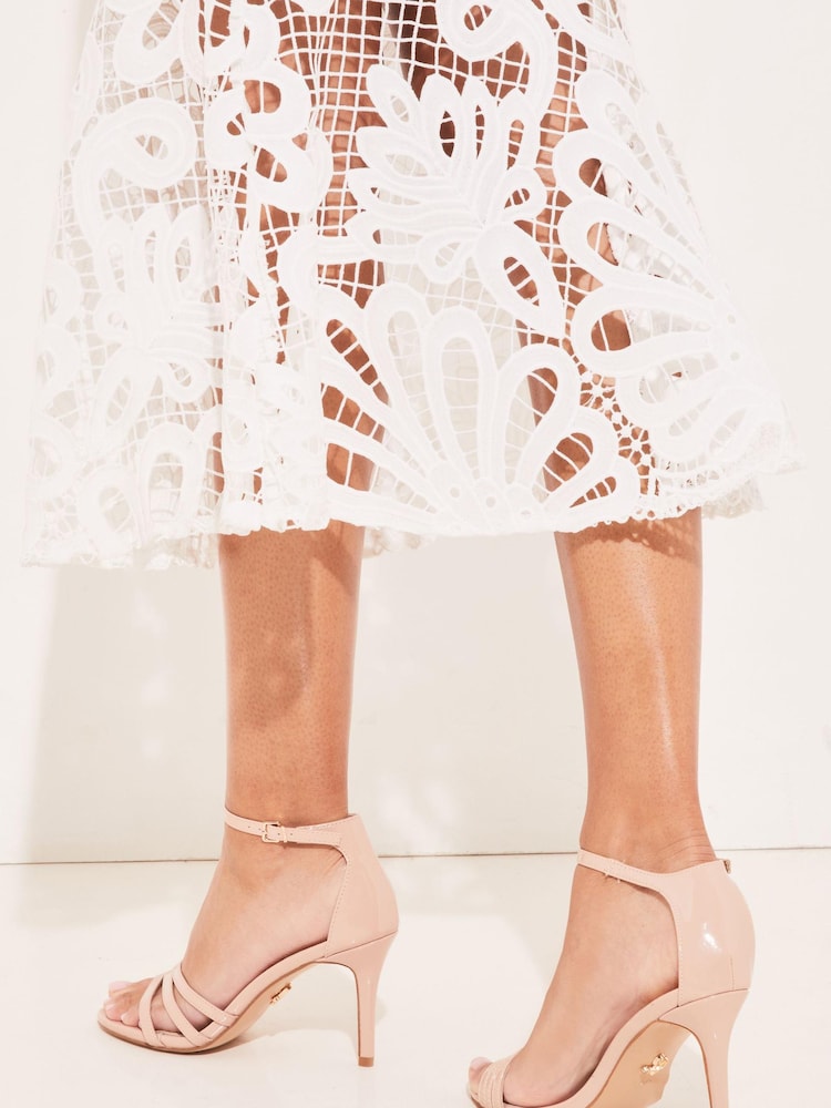 Lipsy Nude Pink Regular Fit Skinny Mid Heel Sandal - Image 4 of 4 Lipsy Nude Pink Regular Fit Skinny Mid Heel Sandal - Image 4 of 4