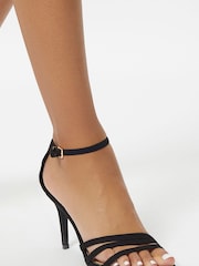Lipsy Black Regular Fit Skinny Mid Heel Sandal - Image 5 of 6