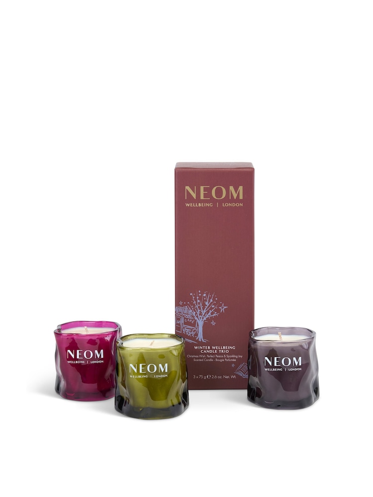 Neom Winter Wellbeing Candle Trio (Worth £63) - Image 1 of 7 Neom Winter Wellbeing Candle Trio (Worth £63) - Image 1 of 7