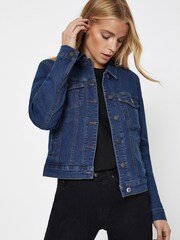 Vero Moda Dark Blue Classic Denim Jacket - Image 1 of 4
