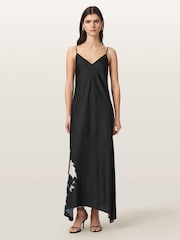 AllSaints Black Leona Dress - Image 1 of 6