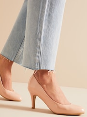 Friends Like These Nude Patent Regular Fit Low Heel Court Shoes - Image 3 of 4